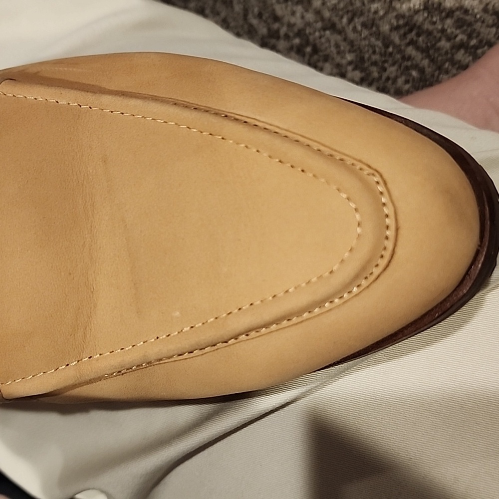 Aerisoles east wing tan leather upper slip ons size 8M balance man made - Picture 12 of 12